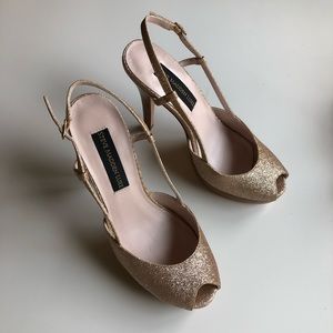 Steve Madden Luxe glitter slingbacks